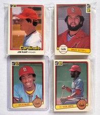 St. Louis Cardinals 1981-83 Donruss base team sets (3 set lot w/McGee RC, 5 HOF)