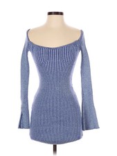 PrettyLittleThing Women Blue Cocktail Dress 4