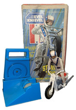 EVIL KNIEVEL STUNT CYCLE~ 1973~ WITH BOX~ WORKS
