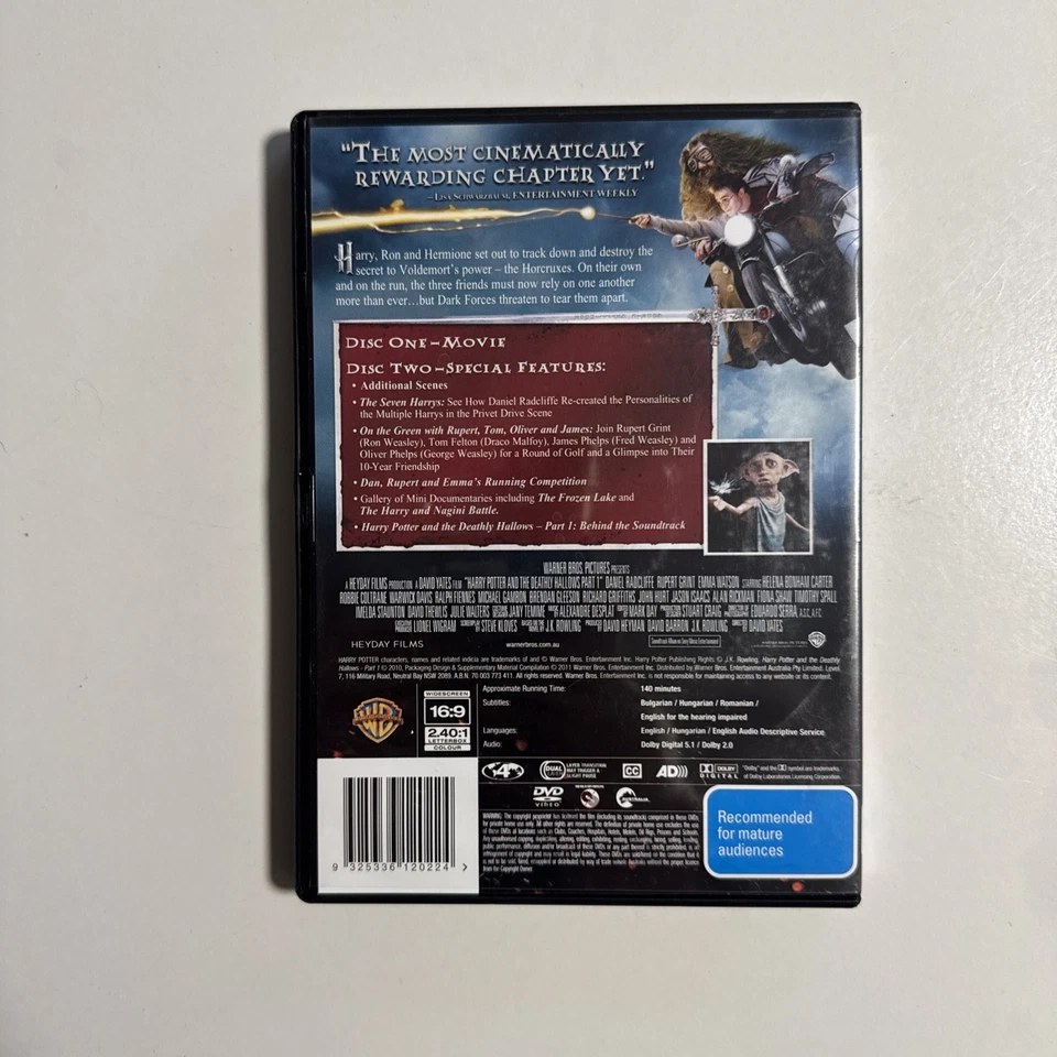 Harry Potter and the Deathly Hallows : Part 1 (DVD, 2010) 2 Disc Special Edition - Image 2 of 4