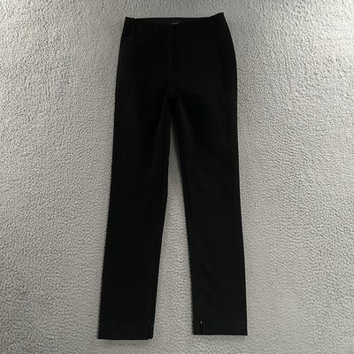 Ann Taylor Womens Pants Black Size 0P Audrey Ankle Zip Polyester Blend