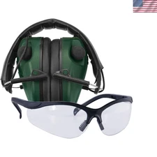 Adjustable Caldwell E-MAX Electronic Hearing Protection with UV Blocking Glasses