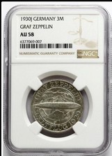 Germany 1930-J, 3 Reichsmark Graf Zeppelin  #5583 MS58 NGC