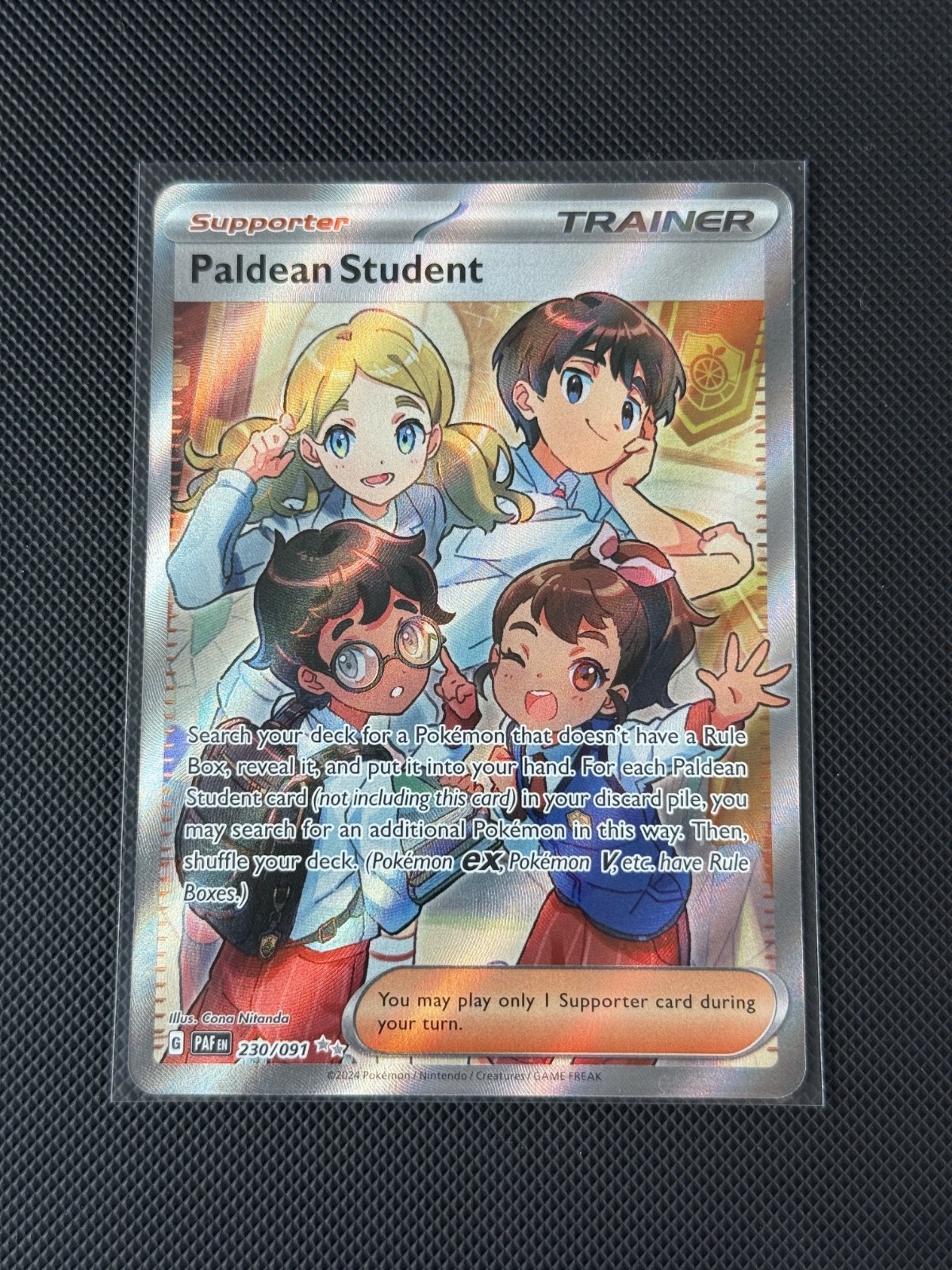 Pokemon: Paldean Student - 230/091 - SV: Paldean Fates (PAF) Holo Ultra Rare