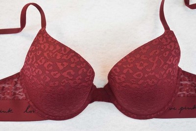 Pink Bra 32D Push Up Bra Wear Everywhere Push-Up