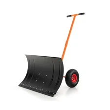 Goplus Snow Shovel for Driveway, Snow Plow w/ 29”x 19.5”(Extra High)