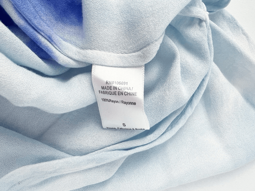 Abito senza spalline giovane favoloso e rotto blu tie dye aperto dietro taglia small - Foto 6 di 7