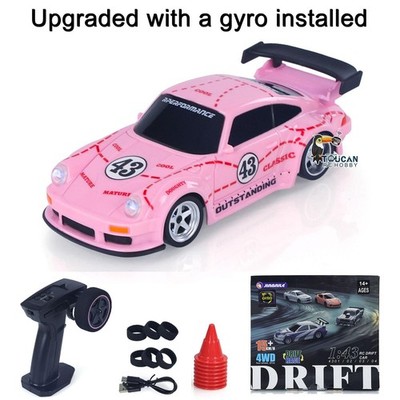 JIABAILE 993 2.4G Mini RC Drift Car 1/43 Racing Vehicle 4WD  Model Gyro Battery