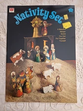 Nativity Book Press Outs Paper Doll Unused Manger Holy Family VTG 1973 Whitman