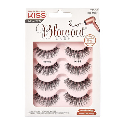 Künstliche Falsche Wimpern Wimpernstreifen Lang Schwarzes Kiss Pageboy 4 Paar