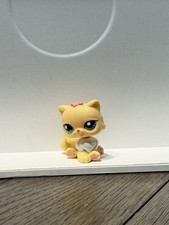 Littlest Pet Shop LPS 1503 Persian Yellow Kitty Cat Blue Eyes Authentic