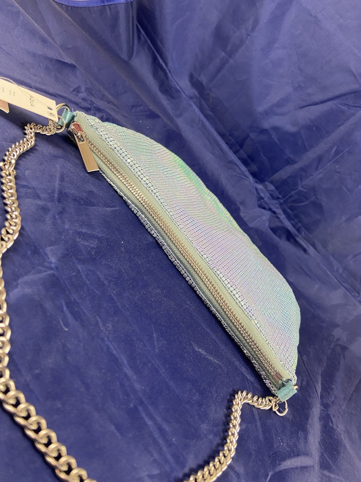 Aqua Bloomingdale’s A-Ellie Small Mesh Baguette Shoulder Bag Exclusive New image 4