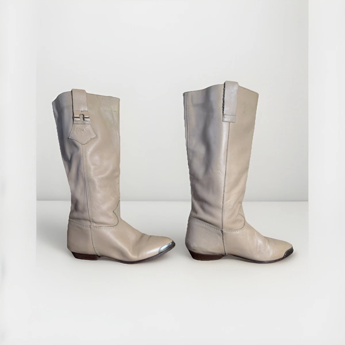 Bottes De Cowboy Vintage En Cuir Pour Femme, Couleur Marron, Taille US 9, Style Western, Occasion