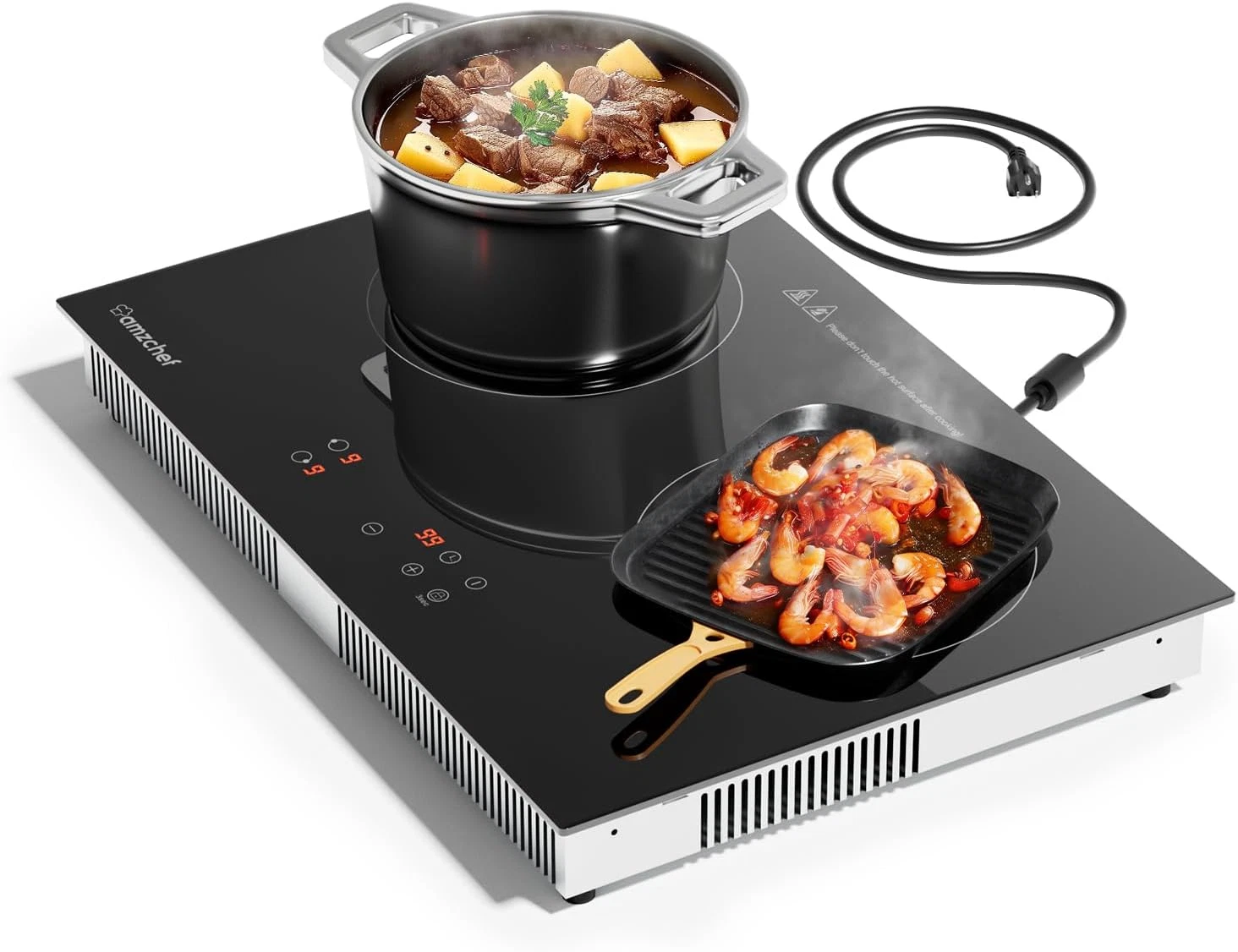 1800W Induction Cooktop 2 Burners, 9 Power Levels, Timer & Safety Lock
Opens in a new window or tab