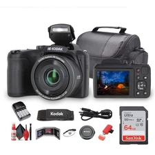Kodak Pixpro AZ255 Digital Camera in Black (AZ255BK) Bundle with Accessories