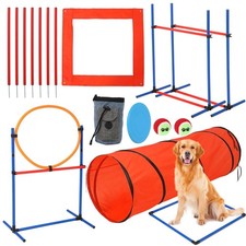 Dog Agility Obstacle Course Kit w/Adjustable Hurdles,for Indoor/Outdoor Training