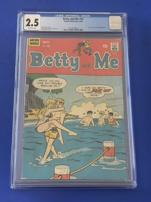 BETTY AND ME 16 CGC 2.5 Classic Inuendo BEAT OFF Cover Archie Jughead Comic 1968