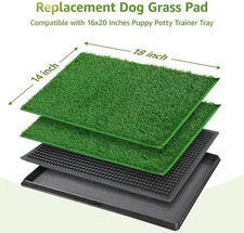 LOOBANI Dog Grass Pee Pads, Artificial Dog Grass Pads for Potty Tray 14.1"x18.1"