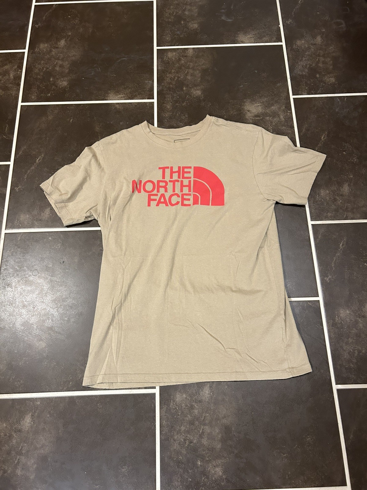 The North Face Mens Large Brown Circular Design Short Sleeve T Shirt 