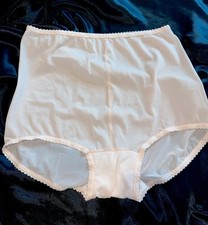 Vintage BALI Pink Nylon Granny Sissy Sheer Panties Brief Skimp Skamp