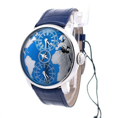 Jacob & Co. The World is Yours Dual Time Zone DT100.10.AA.AA.A Blau Unisexuhr