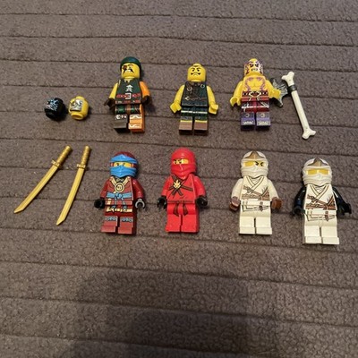 Ninjago Lego Minifiguren X7 Kai Sqiffy Zaru Krautsäge Sensei Wu Ersatzköpfe Axt 