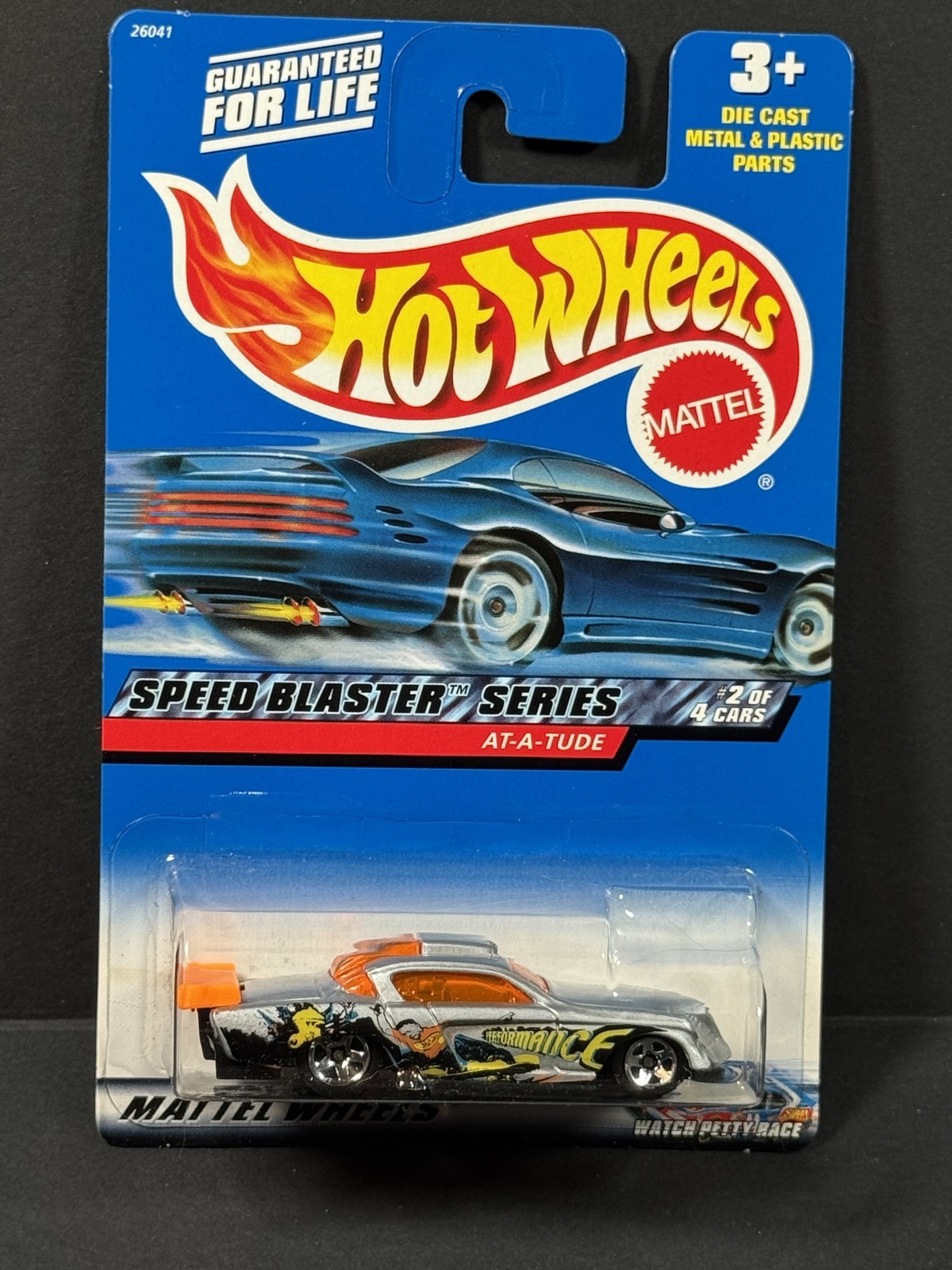 2000 HOT WHEELS  At-A-Tude 2/4 Silver Speed Blaster, #038