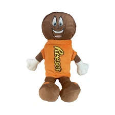 Reeses Plush Peanut Butter Cups Chocolate Mascot Plush Stuffed Doll Toy 14" 2018