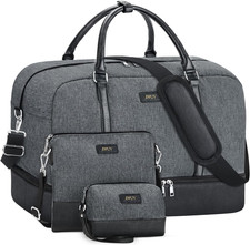 Weekender Bags for Women, 21" Weekender Travel Bag, Travel Duffle Bag with Shoe