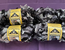 4 Skeins Phentex Fashion Eight Bulky weight Eyelash Yarn 48002 Grey