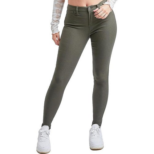 YMI Women's Hyper Stretch Mid-Rise 5 Pocket Slim Fit Skinny Jeans - 第 46/122 張圖片