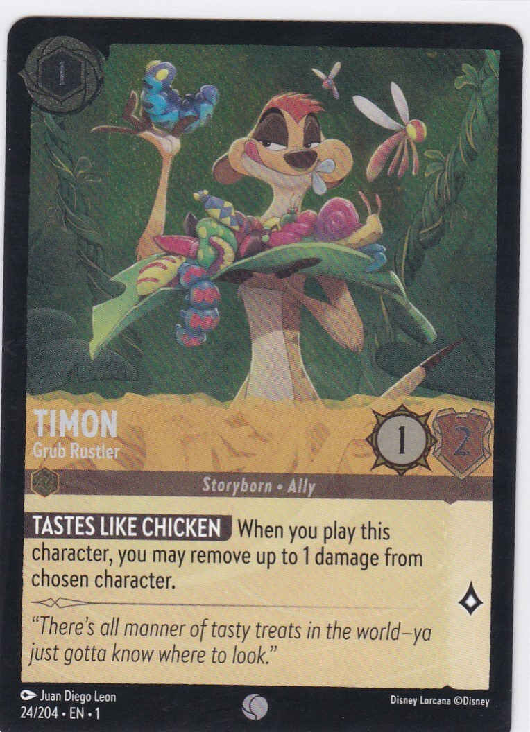 2023 Disney Lorcana Timon 24/204 Common Holo Foil The First Chapter