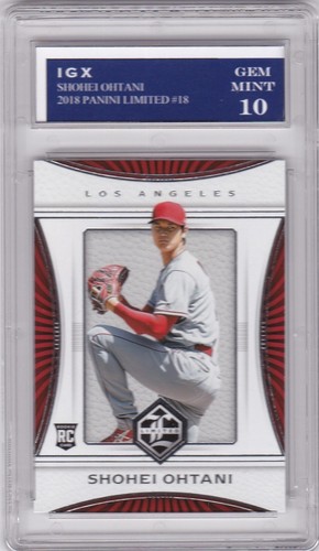 SHOHEI OHTANI ROOKIE CARD 2018 Panini Limited Baseball Angels GRADED GEM MINT 10