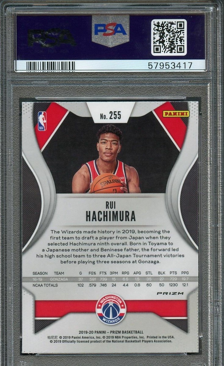 その他 2019 Rui Hachimura HOLO PSA 10 Rui Hachimura - 2019 Panini Prizm #255 Rookie RC Red White