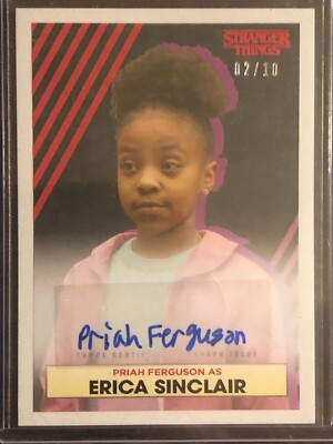 2020 Topps Stranger Things #ES-D Priah Ferguson Erica Sinclair AUTOGRAPH 02/10