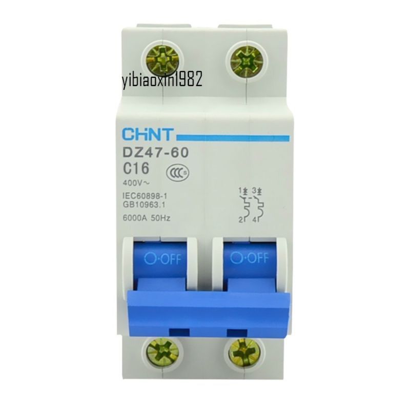 DZ47-60 C16 AC230/400V 2P 16A Rated Current 2 Pole Miniature DZ47-60 C16 AC230/400V 2P 16A Rated Current 2 Pole Miniature