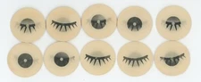 10 Winking Eyelash Eyes 1960's VARI-VUE Small Motion Animation Flickers 1 1/4"