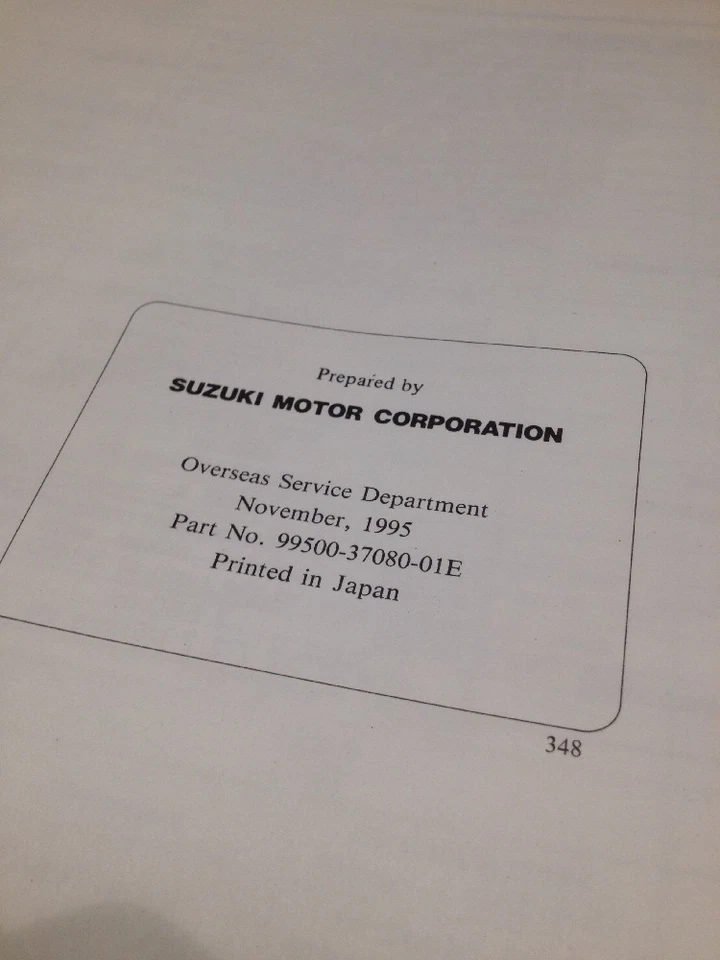 Suzuki Gsx-R 750 T 96 GSXR750 Gsxr Manual Taller Revisión Técnica de - Imagen 4 de 4