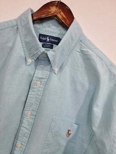 Brand New RALPH Aqua Blue Blake Oxford Shirt 3XL 4XL XXXXL RRP £129