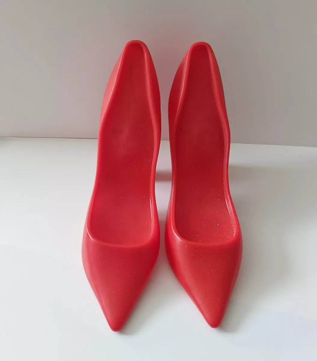 Red plastic Mini Heels Shoes Collectable