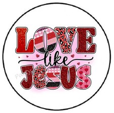 LOVE LIKE JESUS ENVELOPE SEALS LABELS STICKERS PARTY FAVORS