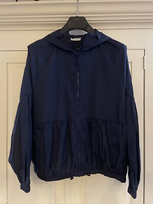 H&M Move Windbreaker Cropped Jacket Navy Women's Size Large