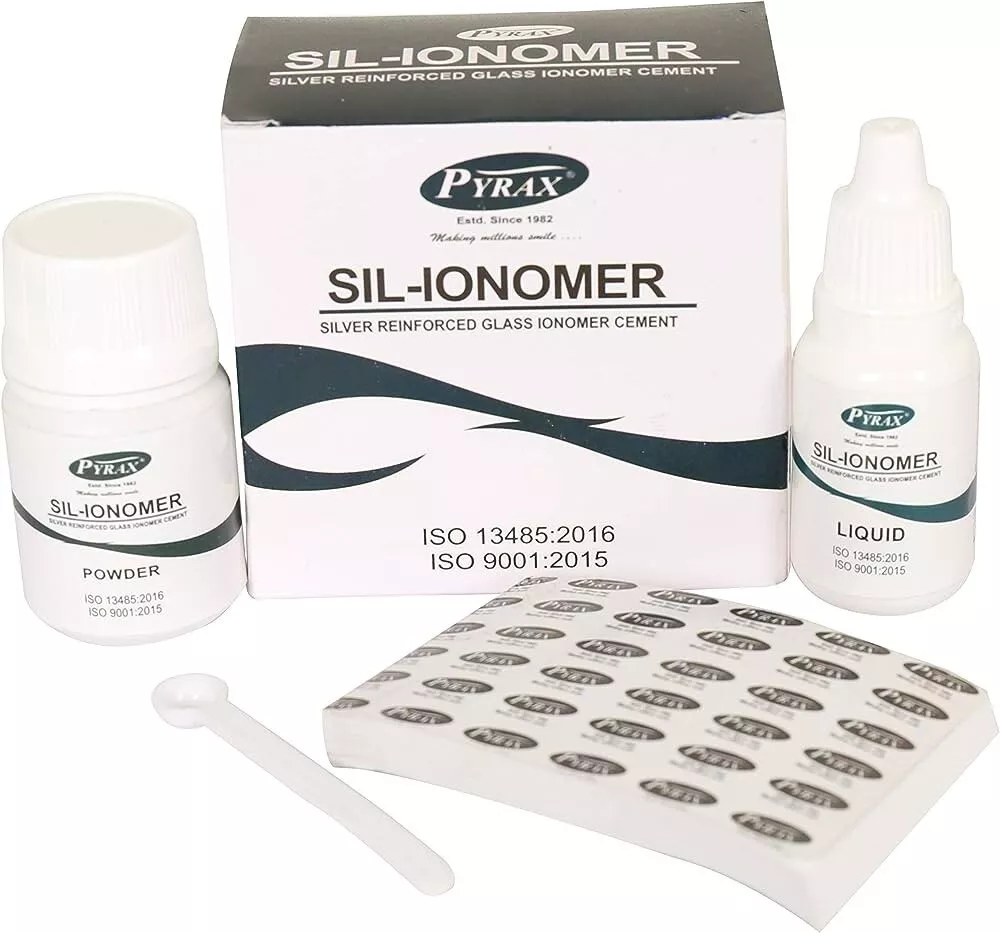 PYRAX SIL IONOMER Silver Reinforced Glass Ionomer Cement for Cavity Filling