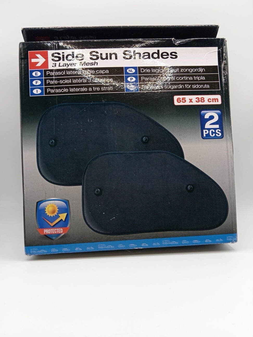 Sumex Car Side Sun Shades 3 Layer Mesh 65cmx38cm 2pcs  B78