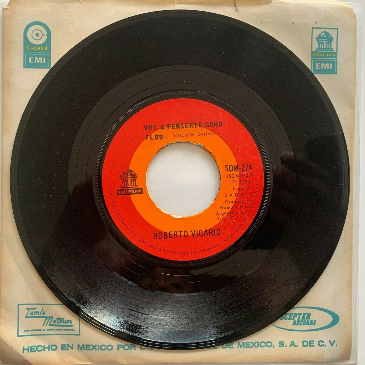 ROBERTO VICARIO -VOY A PENSARTE COMO FLOR / POEMA No 20- 1974