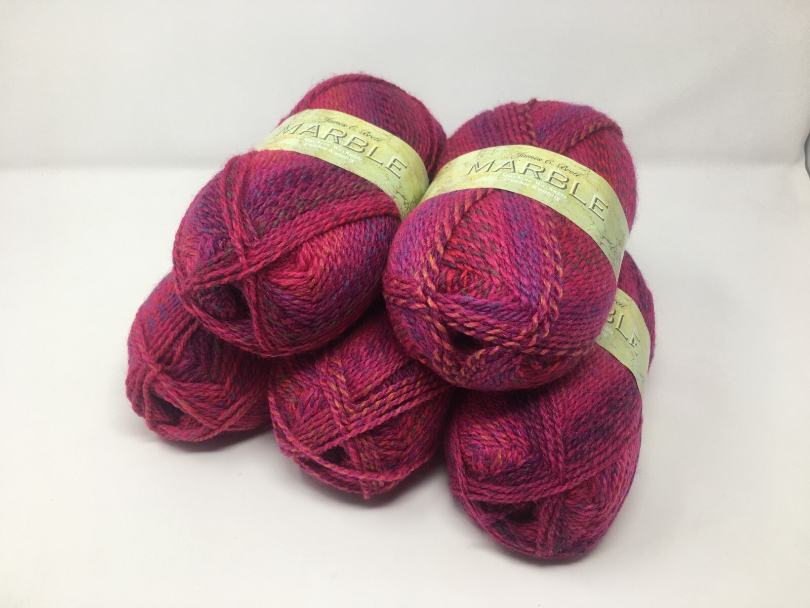 500g James C Brett Marble DK Knitting Yarn Pink MT33