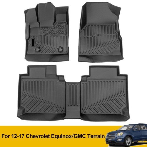 For 1217 Chevy Equinox AllWeather TPE Rubber Floor Liners Black Car