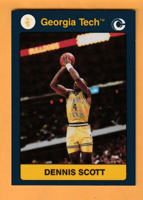 Dennis Scott Georgia Tech Yellow Jackets 1991 Card Reston Virginia Orlando Magic