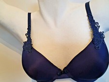 VIANIA ,Schöner Schalen - BH mit edler Spitze, 75 D, schwarz, NEU