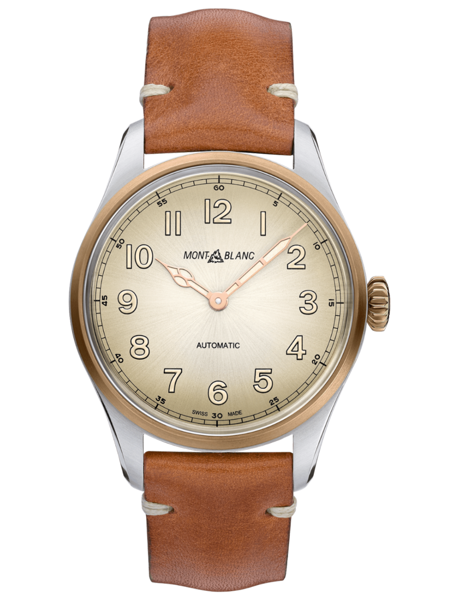 119065 Montblanc 1858 Automatic / orologio uomo / quadrante champagne / cassa...